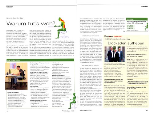 Mensch und Büro 4/2011 - Gesund sitzen